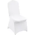 Vevor Stretch Spandex Foldstolbetræk, Universal Passende Stolebetræk, Aftageligt Vaskbart Beskyttende Slipbetræk, Til Bryllup, Ferie, Banket, Fest, Fejring, Spisning (150 STK. Hvid)