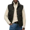 Superdry Superdrytil mænd. M5012151A Hætteløs vest Everest sort (XL), Casual, Bæredygtig, Genanvendt nylon