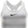 Nike Justerbar Nike Swoosh-sports-bh uden indlæg og med kraftig støtte til kvinder - hvid