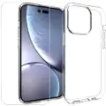 Saii 2-i-1 iPhone 14 Pro TPU Cover & Skærmbeskyttelse Hærdet Glas