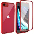Mtp Products iPhone 7/8/SE (2020)/SE (2022) Shine&Protect 360 Hybrid Cover - Rød / Klar