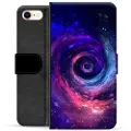 Mtp Products iPhone 7/8/SE (2020)/SE (2022) Premium Flip Cover med Pung - Galakse