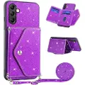 Mtp Products Stardust Samsung Galaxy A14/A14 5G Cover med Kortholder - Lilla