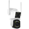 Mtp Products ESCAM PT210 PTZ-kamera med dobbelt objektiv, tovejslyd og nattesyn i farver - 3MP, WiFi