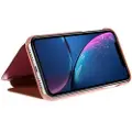 Mtp Products Luksus Series Mirror View iPhone XR Flip Cover - Rødguld