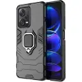 Mtp Products Xiaomi Redmi Note 12 Pro+ Hybrid Cover med Ring Holder - Sort
