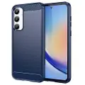 Mtp Products Samsung Galaxy A35 Børstet TPU Cover - Karbonfiber - Blå