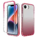 Mtp Products iPhone 16e Gradient Series Hybrid Cover - Rød / Gennemsigtig