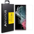 Amorus Samsung Galaxy S22 Ultra 5G Amorus 3D Curved Full Size UV Skærmbeskyttelse Hærdet Glas - 9H