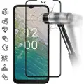 Mtp Products Nokia C32 Skærmbeskyttelse Hærdet Glas - Full Fit - Sort Kant