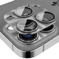 Mtp Products iPhone 16 Pro/16 Pro Max Hat Prince Full Cover Kamera Linse Skærmbeskyttelse Hærdet Glas - Grå