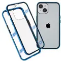 Mtp Products iPhone 14 Magnetisk Cover med Hærdet Glas - Blå