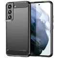 Mtp Products Samsung Galaxy S23 5G Børstet TPU Cover - Karbonfiber - Sort