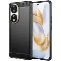 Mtp Products Honor 90 Børstet TPU Cover - Karbonfiber - Sort