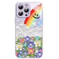 Mtp Products iPhone 14 Pro Smil og Regnbue Hybrid Cover - Lilla