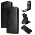 Mtp Products Motorola Edge 60 Fusion Vertikal Flip Taske med Kortholder - Sort