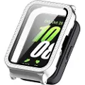 Mtp Products Samsung Galaxy Fit3 Rhinestone Dekorative Cover med Skærmbeskyttelse - Sølv