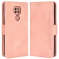 Mtp Products Motorola Moto E7 Plus Pung Cover med Kortholder - Pink