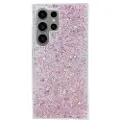 Mtp Products Samsung Galaxy S24 Ultra Glitter Flakes TPU Cover - Pink