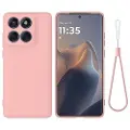 Mtp Products Motorola Edge 60 Pro Flydende silikone cover med håndrem - Pink