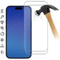 Mtp Products iPhone Air Skærmbeskyttelse Hærdet Glas - 9H - Case Friendly - 2 Stk. - Gennemsigtig