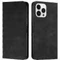 Mtp Products iPhone 16 Pro Rombe Mønster Pung Cover med magnetisk lukning - Sort