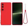 Mtp Products Sony Xperia 1 VI Liquid Silikone Cover med Strop - Rød