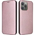 Mtp Products iPhone 15 Pro Max Flip Cover - Karbonfiber - Rødguld