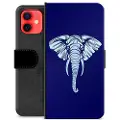 Mtp Products iPhone 12 mini Premium Flip Cover med Pung - Elefant