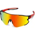Mtp Products West Biking Unisex Polariserede Sport Solbriller - Rød