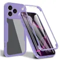 Mtp Products iPhone 17 Pro Max 360 Beskyttelse Cover - Lilla / Klar