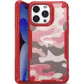 Mtp Products iPhone 15 Pro Max Anti-Shock Hybrid Cover - Camouflage - Rød