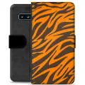 Mtp Products Samsung Galaxy S10 Premium Flip Cover med Pung - Tiger