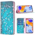 Mtp Products Wonder Series Xiaomi Redmi 10C Pung Cover - Hvid Blomster