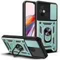 Mtp Products Xiaomi Redmi 12C Roterende Ring Hybrid Cover med Kameraskjold - Grøn