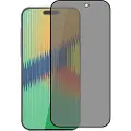 Mtp Products iPhone 15 Privacy Full Cover Hærdet Glas Skærmbeskytter - Sort Kant
