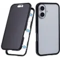 Mtp Products iPhone 16 Plus Magnetisk Cover med Hærdet Glas - Privatliv