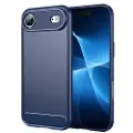 Mtp Products iPhone Air Børstet TPU Cover - Karbonfiber - blå