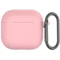 Mtp Products AirPods 4 Silikone Cover med Karabinhage - Pink