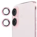 Mtp Products iPhone 16/16 Plus Hat Prince Glitter Kamera Linse Beskytter - Pink