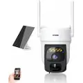 Mtp Products X3 Solcelledrevet 2K WiFi PTZ-sikkerhedskamera med tovejskommunikation
