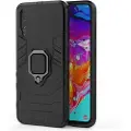 Mtp Products Samsung Galaxy A70 Hybrid Cover med Ring Holder - Sort