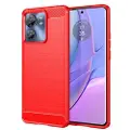 Mtp Products Motorola Edge (2023)/Edge 40 Børstet TPU Cover - Karbonfiber - Rød