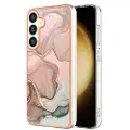 Mtp Products Samsung Galaxy S25 Marmormønster Galvaniseret IMD TPU Cover - Pink