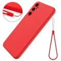Mtp Products Samsung Galaxy A15 Liquid Silikone Cover med Strop - Rød