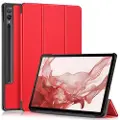 Mtp Products Samsung Galaxy Tab S9+ Tri-Fold Series Smart Folio Cover - Rød