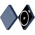 Mtp Products E30 10000mAh Magnetisk Powerbank - 15W Trådløs Opladning, PD + QC 20W Ekstern Batteripakke til Telefoner - Blå
