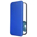 Mtp Products iPhone 14 Pro Flip Cover - Karbonfiber - Blå