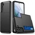 Mtp Products Samsung Galaxy S22 5G Hybrid Cover med Glidende Kortslot - Sort