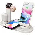 Mtp Products Docking Station med QI Trådløs Oplader UD15 - Hvid